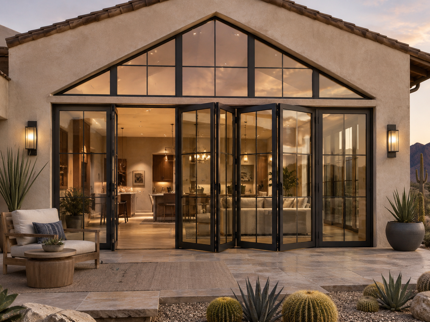 SAINTY™ Hurricane-Rated Aluminum Bi-Fold Doors - Scottsdale Residential Project