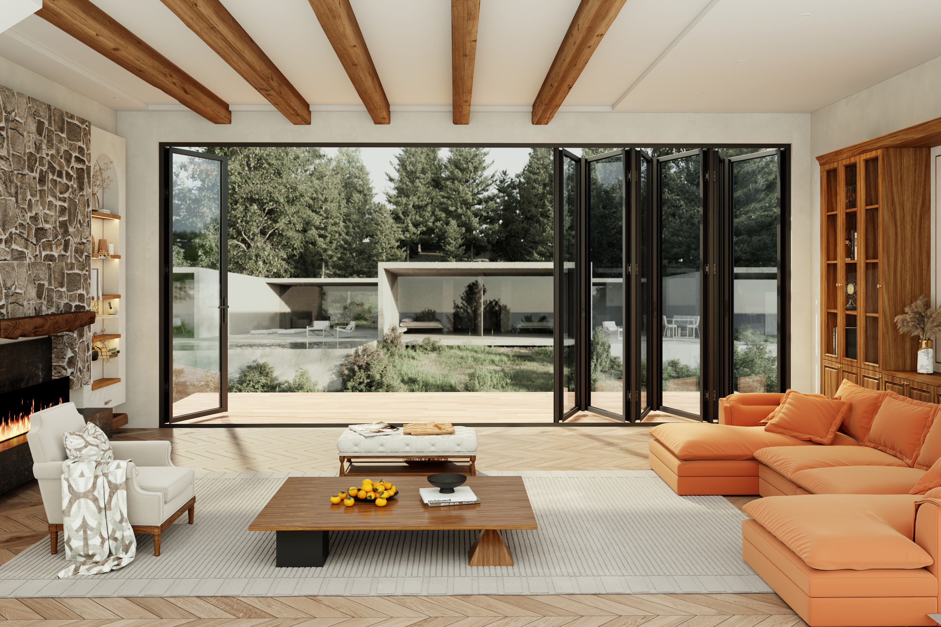 SAINTY™ Aluminum Bi-Fold Doors - Nuvera Homes 393 E Channel Rd, Benicia, CA 94510