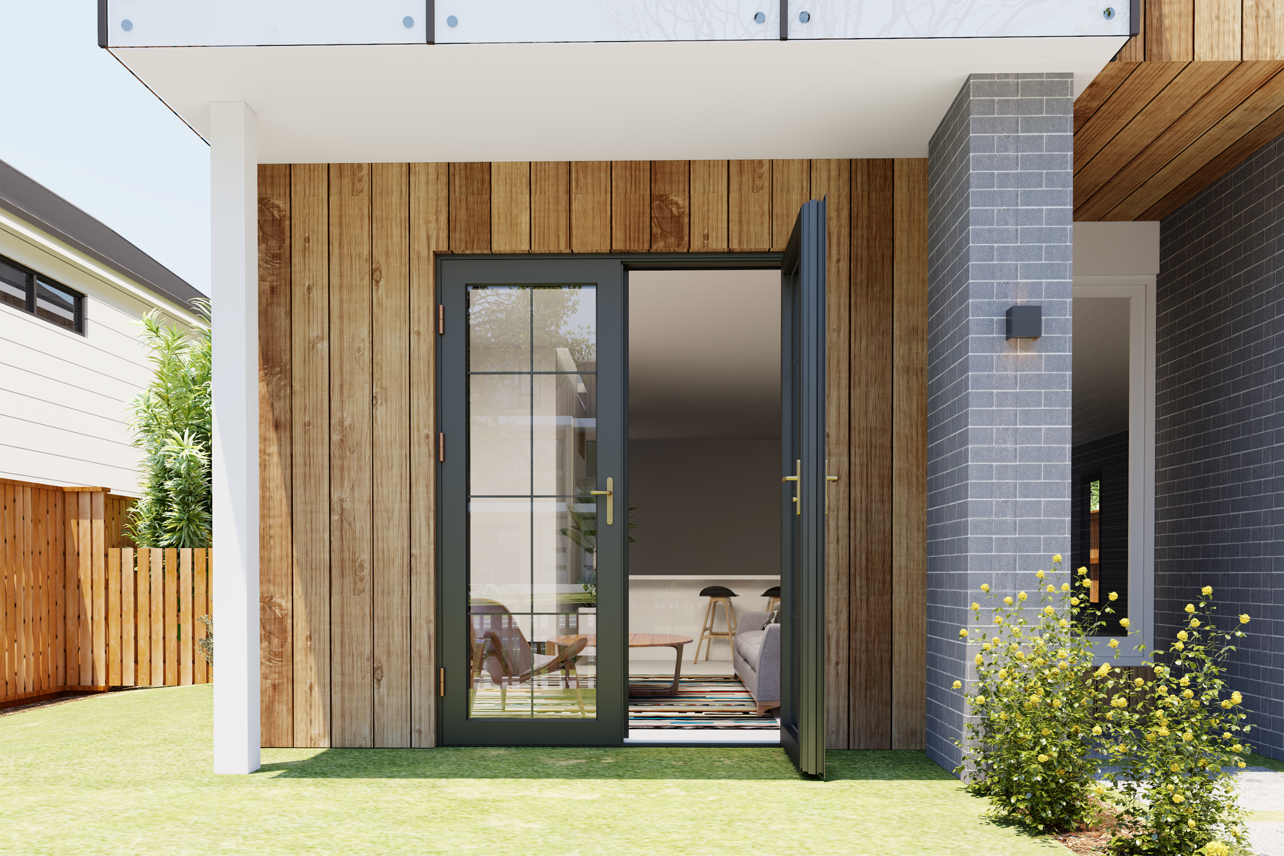 SAINTY™ Energy Efficient Aluminum French Doors - 4643 purdue ave Culver City CA 90230