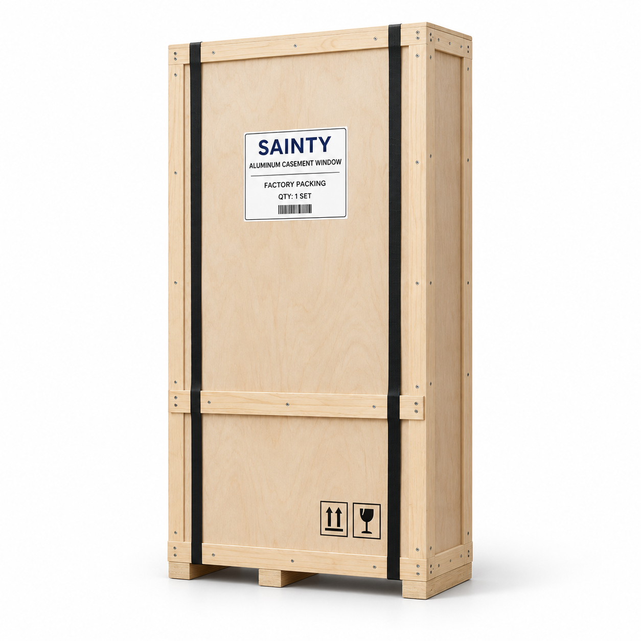 Proceso de control de calidad de 11 pasos para ventanas de aluminio SAINTY™ antes del envío a Norteamérica.