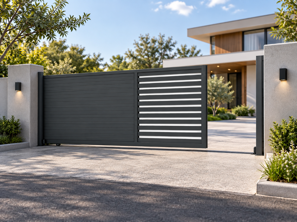 Installed SAINTY Motorized Gate at a Pennsylvania Estate, AAMA CW Certified System.