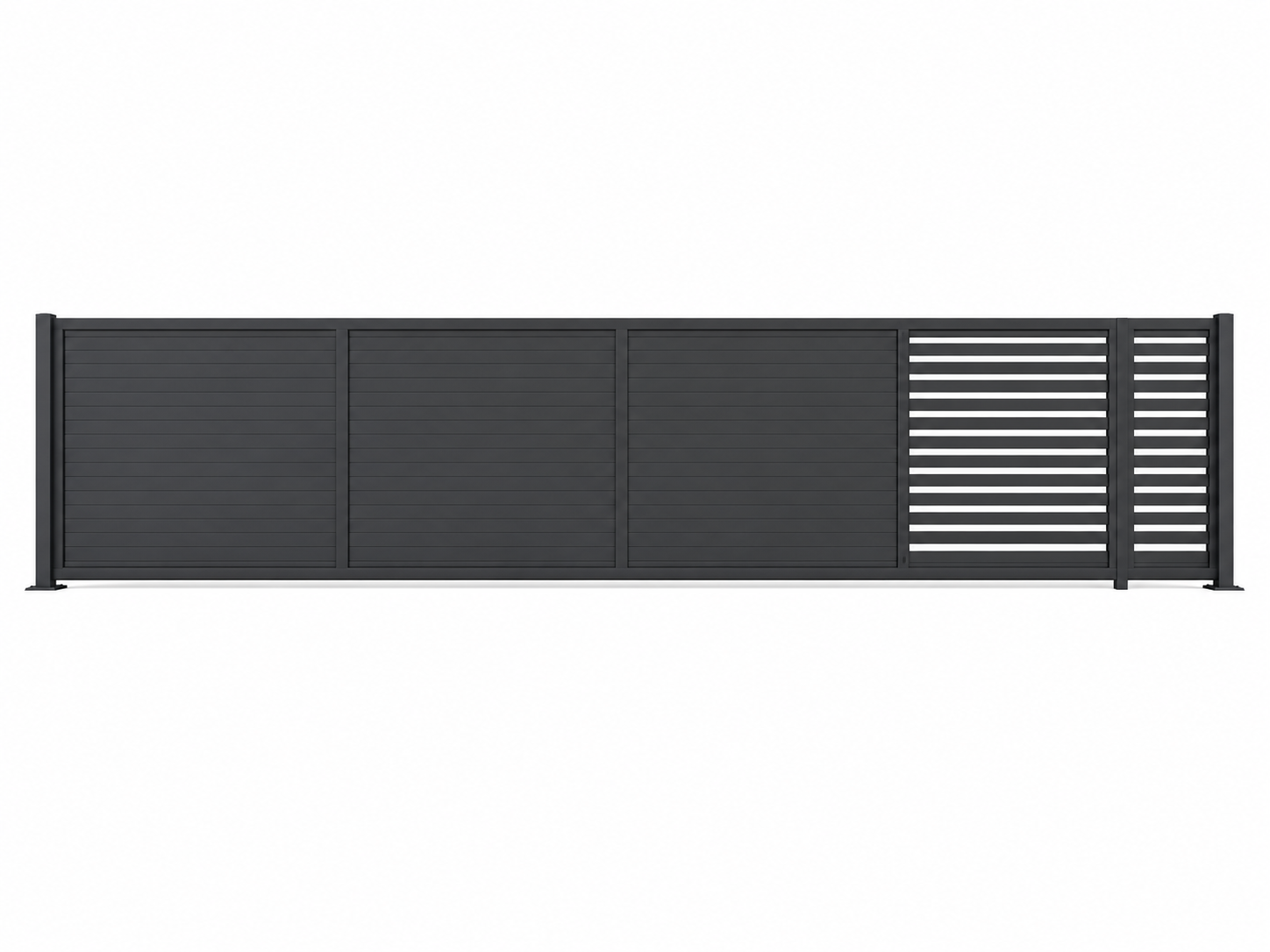 SAINTY Black Powder-Coated Motorized Gate for Pennsylvania Luxury Home, 6063-T5 Aluminum.