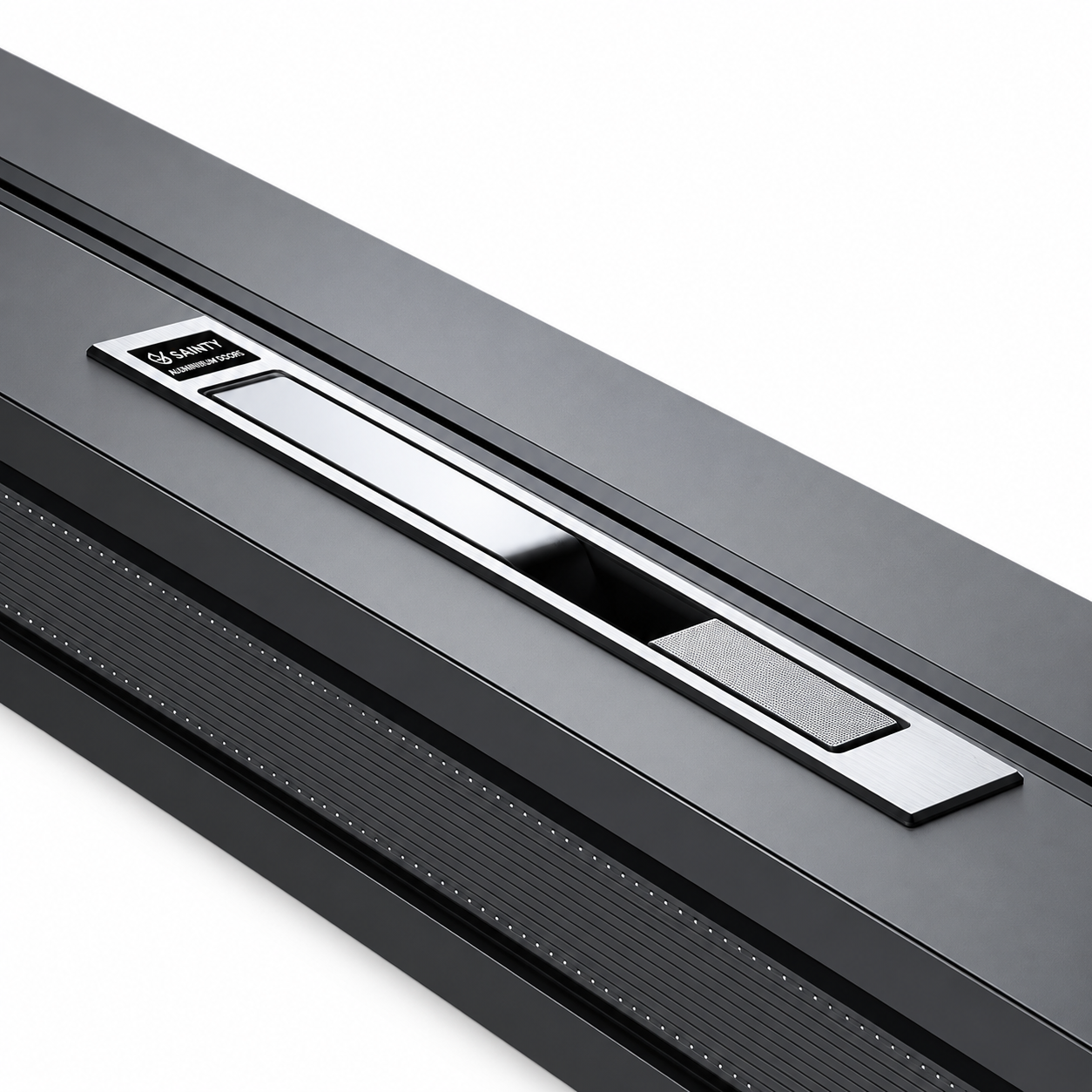 High-durability SS304 stainless steel handle and multi-point locking system on a SAINTY™ bi-fold door.