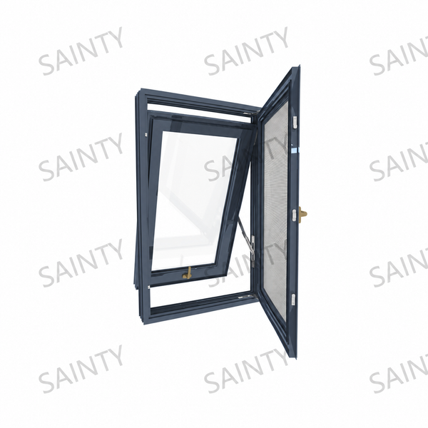 SAINTY™ NFRC-certified white aluminum casement window featuring 6063-T5 alloy for US residential housing.